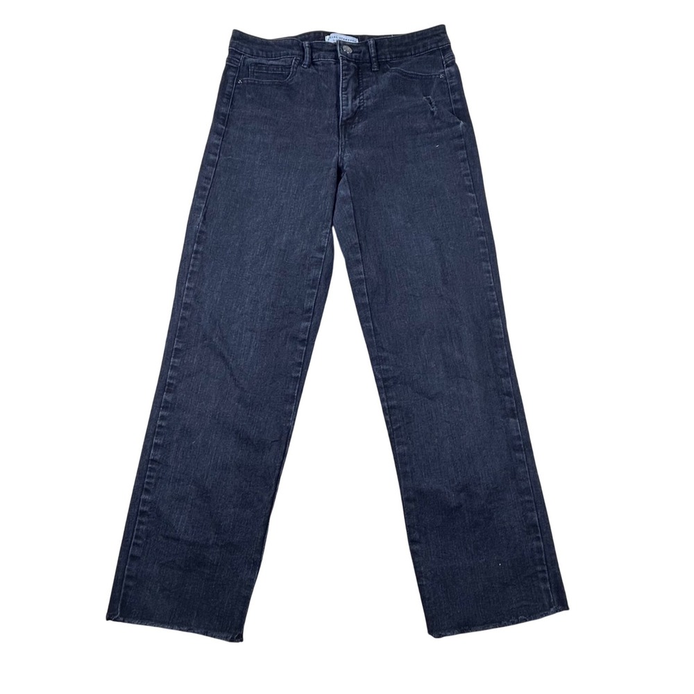 Social Standard by Sanctuary Womens Size 4 Black Straight Leg Raw Hem Jeans Dist